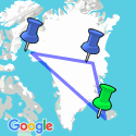 Google Map: Adventures in Northeast Greenland: Glaciers, Fjords and the Northern Lights