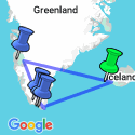 Google Map: South Greenland Adventure: The Majestic Alpine Arctic (Ultramarine)