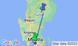 Google Map: Rondreis Filipijnen, 22 dagen