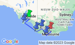Google Map: Zuidoost-Australië - fly drive