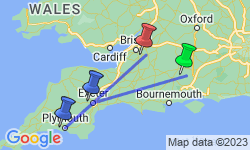 Google Map: Roadtrip door Devon & Cornwall - autovakantie
