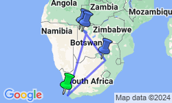 Google Map: Ultimate Cape Town & Botswana