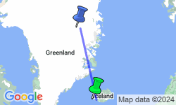 Google Map: Adventures in Northeast Greenland: Glaciers, Fjords and the Northern Lights 