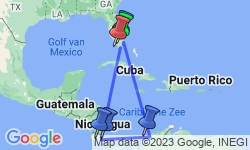 Google Map: Rondreis & Cruise Caribbean en (gedeeltelijk) Panamakanaal