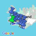 Google Map: Autorondreis Imponerend IJsland - vakantiewoningen