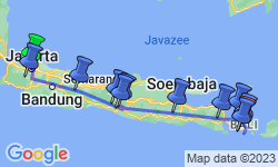 Google Map: 19-daagse rondreis Java & Bali