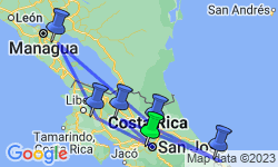 Google Map: De jungle en koloniale charme van Costa Rica en Nicaragua