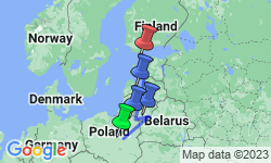 Google Map: Warsaw and the Baltic States