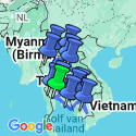 Google Map: 29-daagse rondreis Thailand, Laos en Cambodja