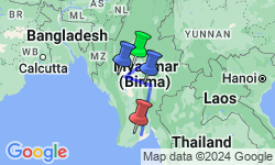 Google Map: 17-Daagse budget rondreis Myanmar