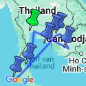 Google Map: 18-daagse combinatiereis Thailand en Cambodja