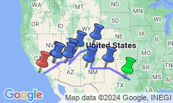 Google Map: USA: National Parks Road Trip