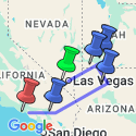 Google Map: Southwest Road Trip: Zion, the Grand Canyon & Santa Monica Sunsets