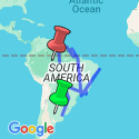 Google Map: Buenos Aires To Manaus Inc. Guianas (13 Weeks) Tra