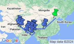 Google Map: Beijing To Islamabad Overland