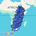 Google Map: Cape Town To Nairobi Group Overland Tour