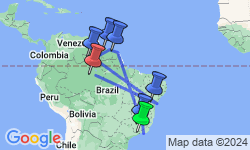 Google Map: Rio De Janeiro To Manaus Via The Guianas Overland Group Tour