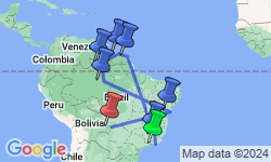 Google Map: Rio To Rio Via The Guianas Overland Group Tour