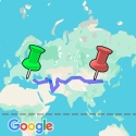 Google Map: Istanbul To Beijing Silk Road Overland Tour