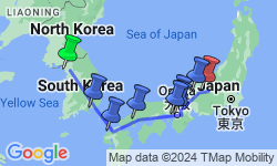 Google Map: South Korea & Japan Group Tour