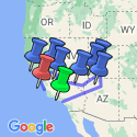 Google Map: Camperreis Zuidwest Amerika (vertrek Los Angeles)