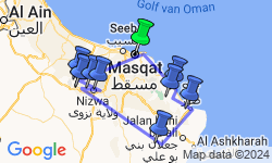 Google Map: 10-daagse rondreis Klassiek Oman