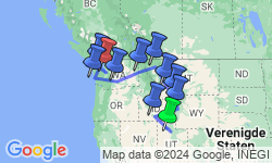 Google Map: 17 dg fly drive Ranches Rockies & Yellowstone