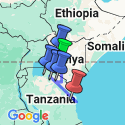 Google Map: East Africa: Safari Drives, Mountain Hikes & Chimp Trekking