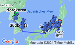 Google Map: Südkorea - Japan: Auf Entdeckungstour zwischen Kimchi und Sushi, Toyota und Samsung