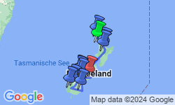 Google Map: Neuseeland: Auf zwei und vier Rädern durch Mittelerde
