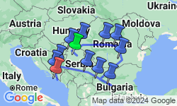 Google Map: Belgrade, Bulgaria & Bosnia