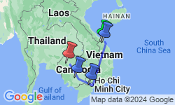 Google Map: Danang to Saigon & Siem Reap