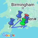 Google Map: Rondreis Cornwall, Devon & Isle of Wight