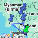 Google Map: Rondreis Noord-Thailand