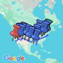 Google Map: Road Trip USA Coast to Coast