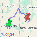 Google Map: Colourful Trails of the Southwest