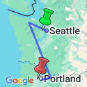 Google Map: Scenic Seattle, Portland and Oregon Coast