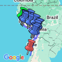 Google Map: Lima to Santiago (via Uyuni) Express Travel Pass