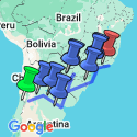 Google Map: Santiago to Rio de Janeiro Travel Pass