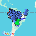Google Map: Buenos Aires to Lima (via Pantanal) Travel Pass