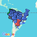 Google Map: Lima to Buenos Aires (via Pantanal) Travel Pass