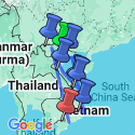 Google Map: Vietnam Explorer 15D/14N (from Hanoi)