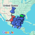 Google Map: Cancun to Mexico City (via Belize & Guatemala) Travel Pass