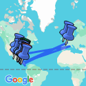 Google Map: Cancun to San Jose Travel Pass