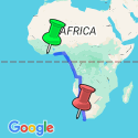 Google Map: Accra To Cape Town Overland Expedition