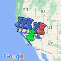 Google Map: California Coast & Las Vegas