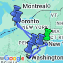 Google Map: Highlights of the Northeast US