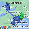 Google Map: Highlights of the Northeast US