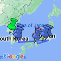 Google Map: Discover South Korea with Japan