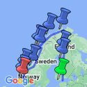 Google Map: Top of Scandinavia with Arctic Circle with Coastal Cruise